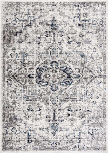 Hauteloom Buenaventura Area Rug - Cream Navy Stylish Home Décor Accent