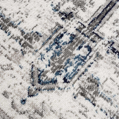 Hauteloom Buenaventura Area Rug - Cream Navy Stylish Home Décor Accent