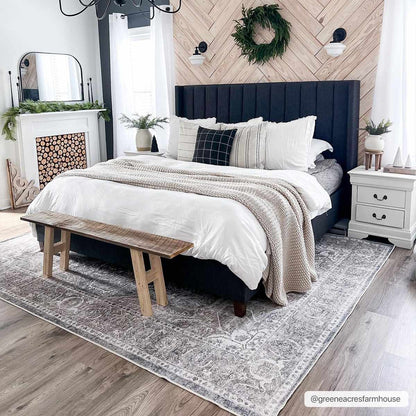 Washable Mignon Area Rug - Stylish Durable Easy Clean Rug