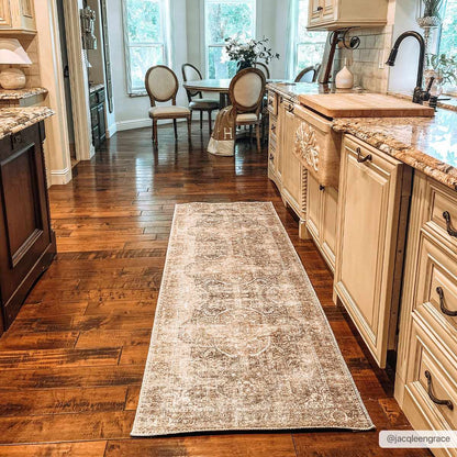 Washable Mignon Area Rug - Stylish Durable Easy Clean Rug
