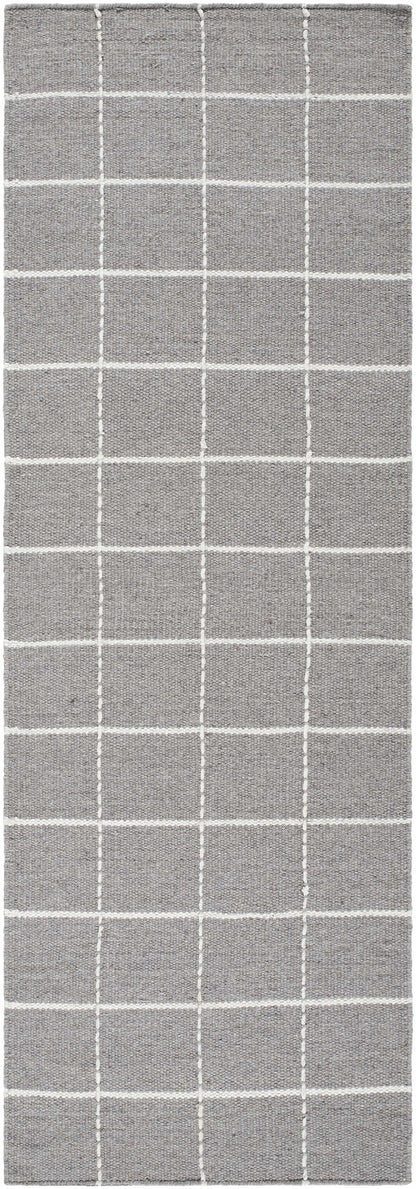 Gray Checkered Wool Area Rug - Cozy Stylish Home Decor