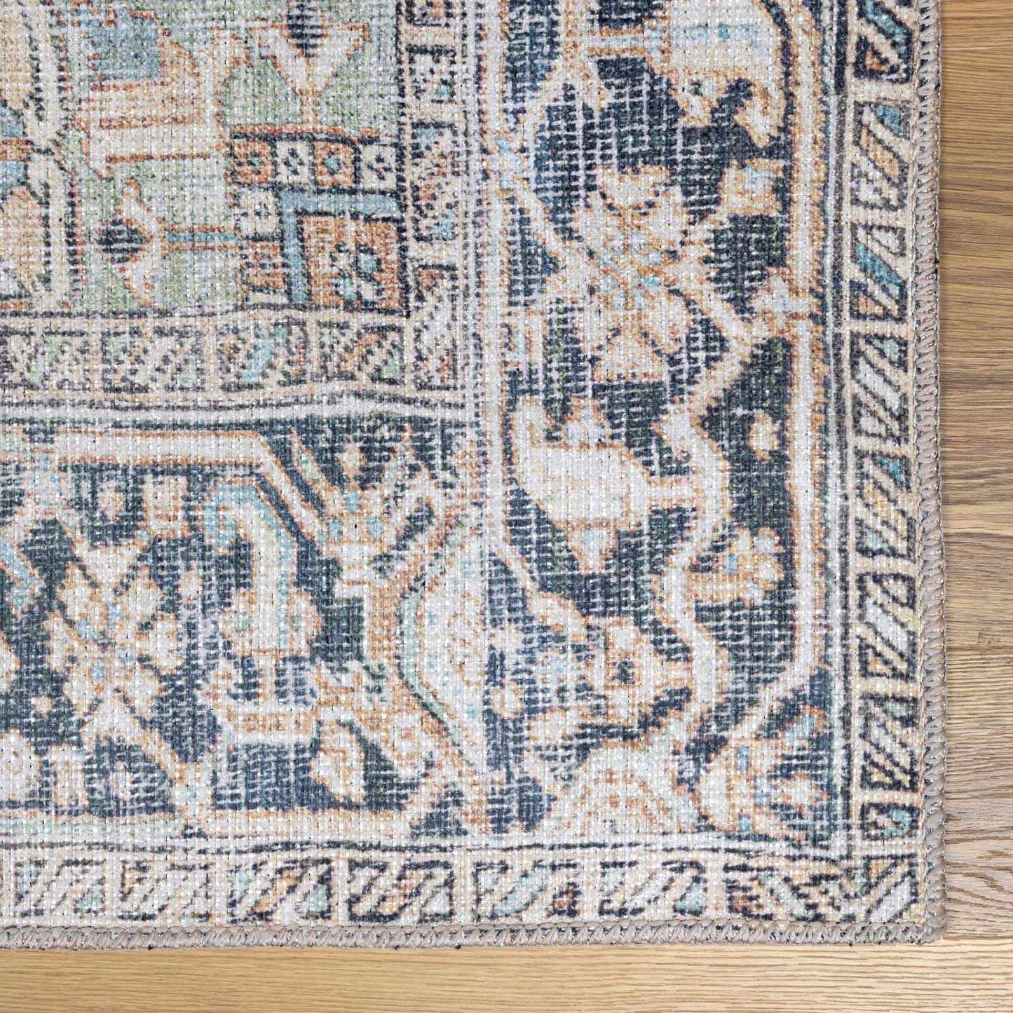 Washable Green Tumble Dry Rug - Soft and Durable