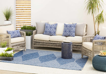 Navy Outdoor Rug - Durable Stylish Area Rug for Patios and Decks