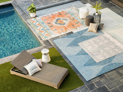 Navy Outdoor Rug - Durable Stylish Area Rug for Patios and Decks