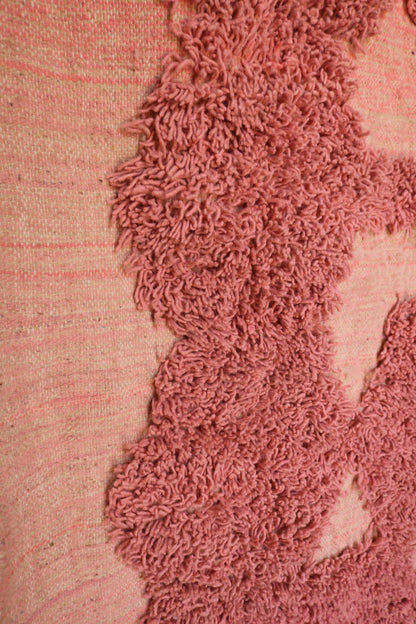 Talyat Berber Moroccan Rug – Pink Wool Shag Design