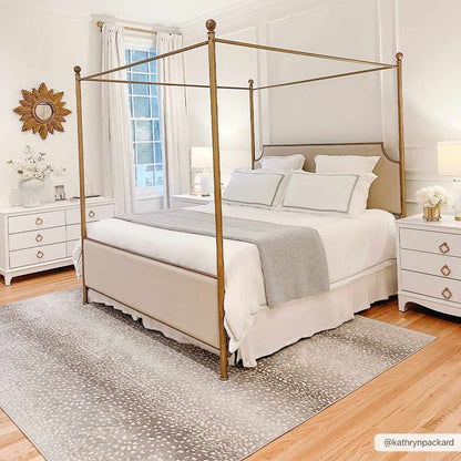 Antelope Print Rug - Black Gray Stylish Home Décor