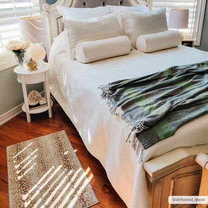 Tan Leopard Print Area Rug - Stylish Home Decor Accent