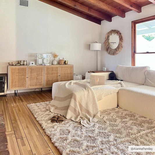 Cream Plush Area Rug - Cozy Home Décor Accent