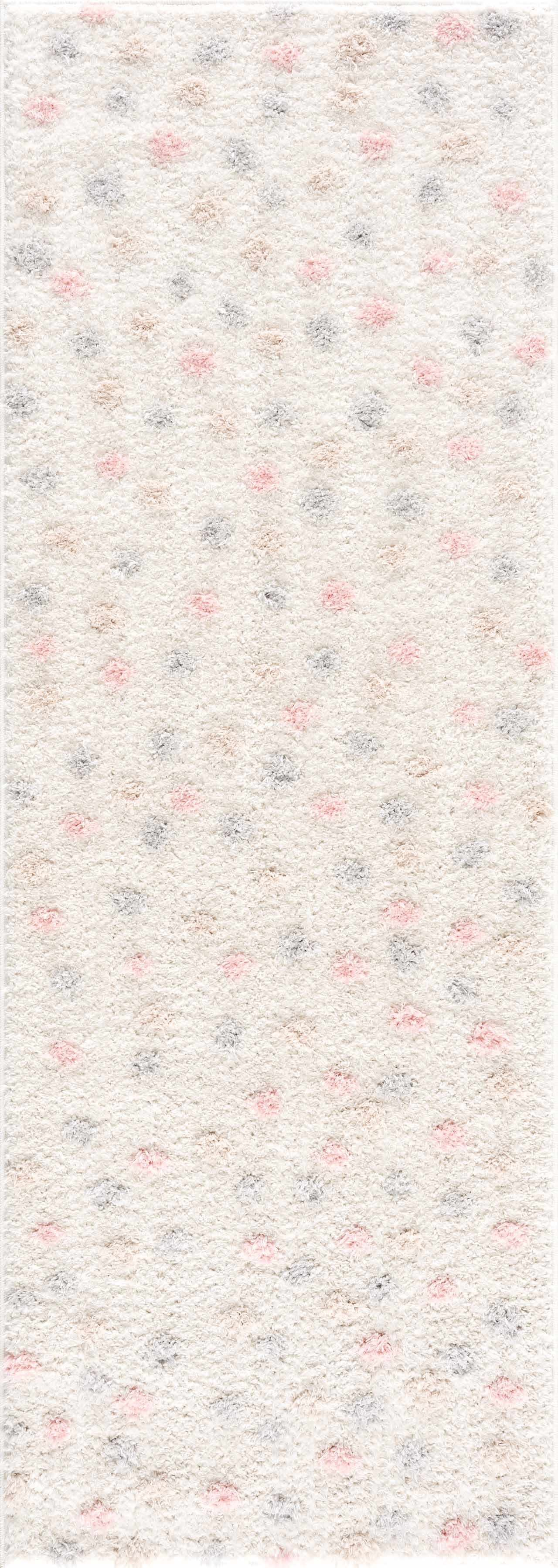 Pink Cream Dotted Area Rug - Stylish Cozy Home Décor