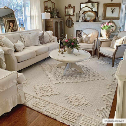 Rustic Area Rug - High-Low Design for Cozy Home Decor