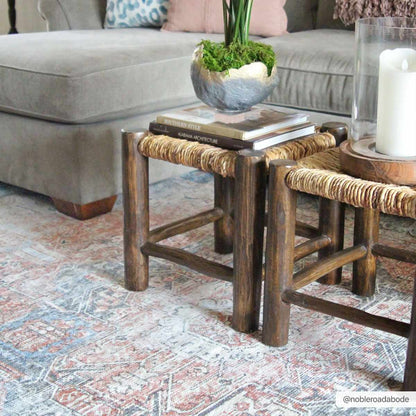 Distressed Washable Area Rug - Stylish Durable Easy to Clean