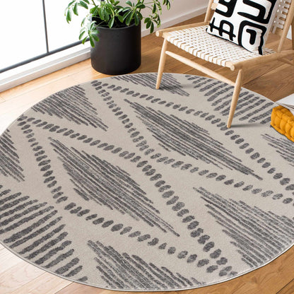 Ivory Tigris Area Rug - Elegant Modern Design for Contemporary Spaces