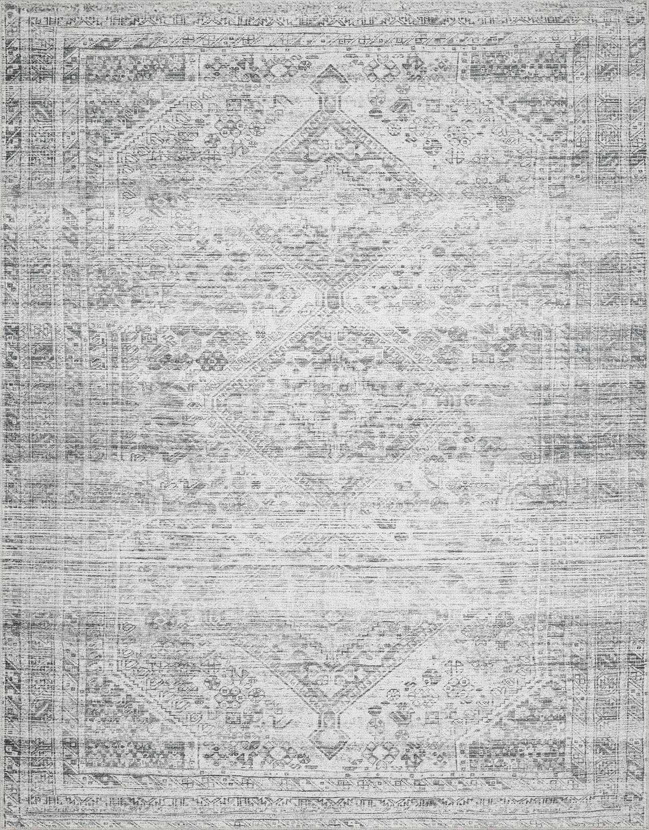 Gray Blue Washable Area Rug - Living Room  Bedroom Decor