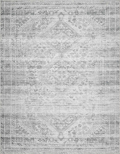 Gray Blue Washable Area Rug - Living Room  Bedroom Decor