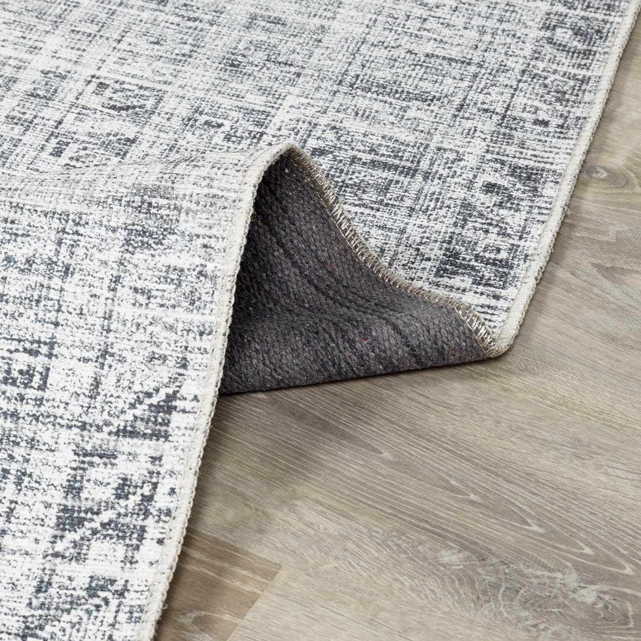 Gray Blue Washable Area Rug - Living Room  Bedroom Decor