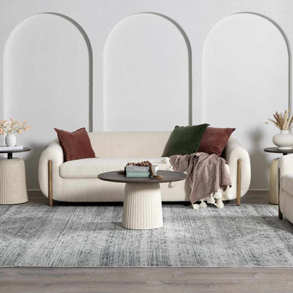 Gray Blue Washable Area Rug - Living Room  Bedroom Decor