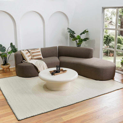 Hand Woven Wool Area Rug - Off White Ayumu Collection