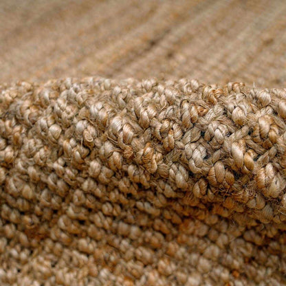 Camel Jute Area Rug - Natural Fiber Cozy Home Décor