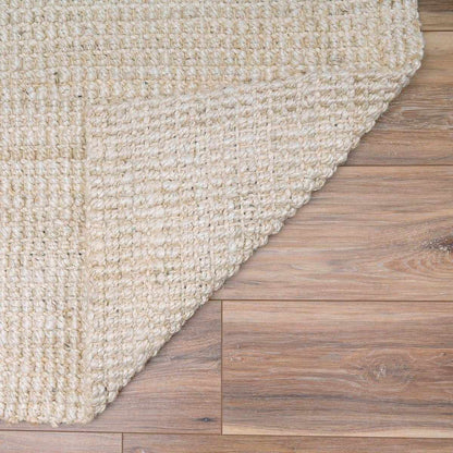 Eco-Friendly Jute Area Rug - Textured Cream Design for Stylish Home Décor