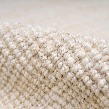 Eco-Friendly Jute Area Rug - Textured Cream Design for Stylish Home Décor