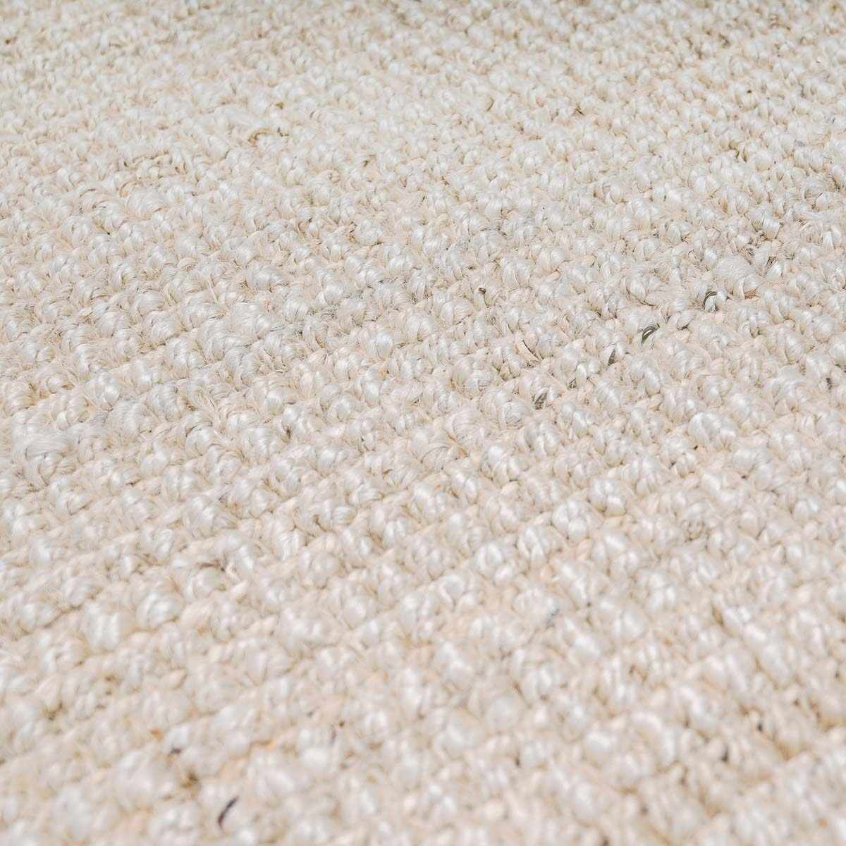Eco-Friendly Jute Area Rug - Textured Cream Design for Stylish Home Décor