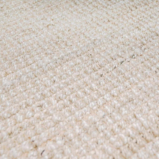 Eco-Friendly Jute Area Rug - Textured Cream Design for Stylish Home Décor