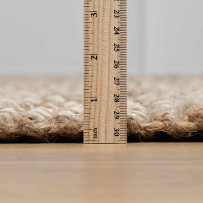 Camel Jute Area Rug - Natural Eco-Friendly Home Decor