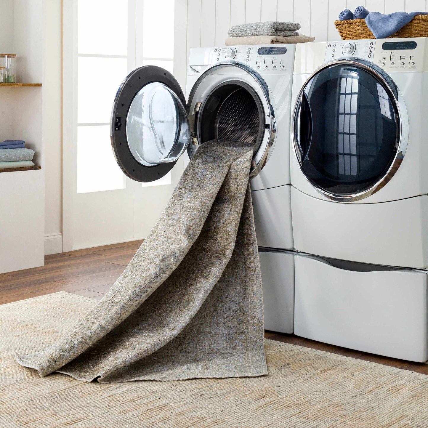 Gael Design Washable Flat Pile Rug - Stylish Modern Home Decor