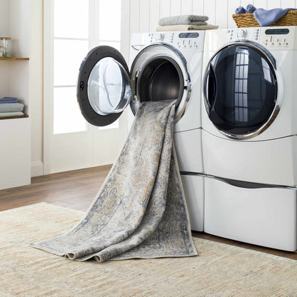 Hera Olive Washable Flat Pile Rug - Stylish  Easy to Clean