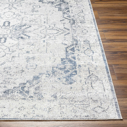 Ivory Washable Flat Pile Rug - Hera Collection for Modern Decor