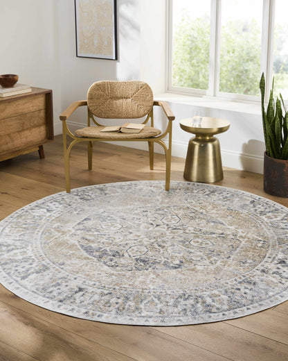 Beige Washable Flat Pile Rug - Stylish Home Décor