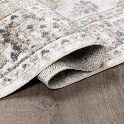 Beige Washable Flat Pile Rug - Stylish Home Décor