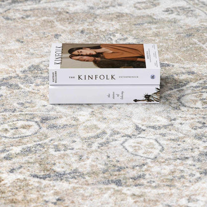 Beige Washable Flat Pile Rug - Stylish Home Décor