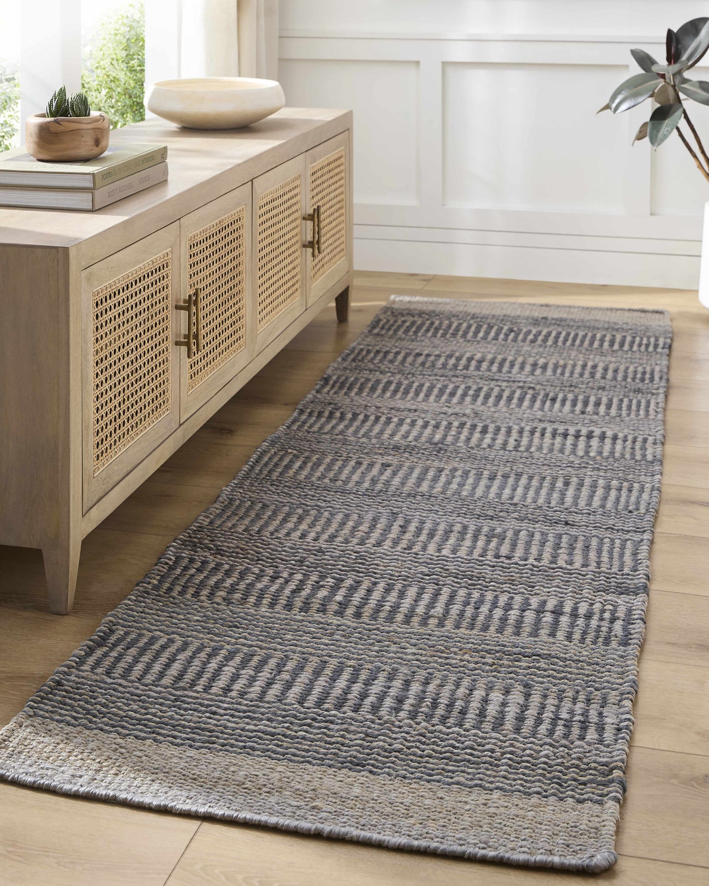 Navy Jute Area Rug - Stylish Durable Home Decor