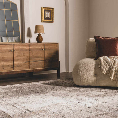 Abstract Taupe Area Rug - Modern Stylish Home Décor Rug