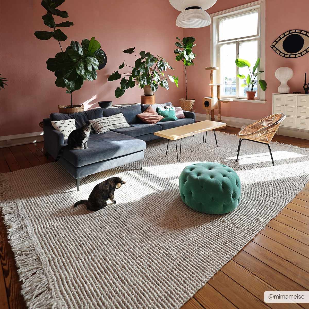 Bleached Jute Area Rug - Eco-Friendly Stylish Home Decor