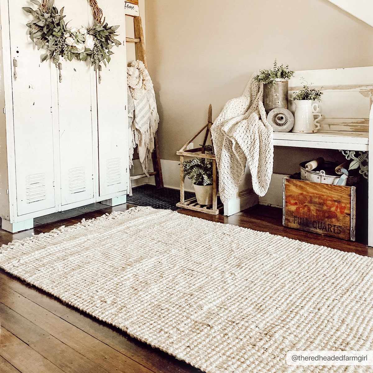 Bleached Jute Area Rug - Eco-Friendly Stylish Home Decor