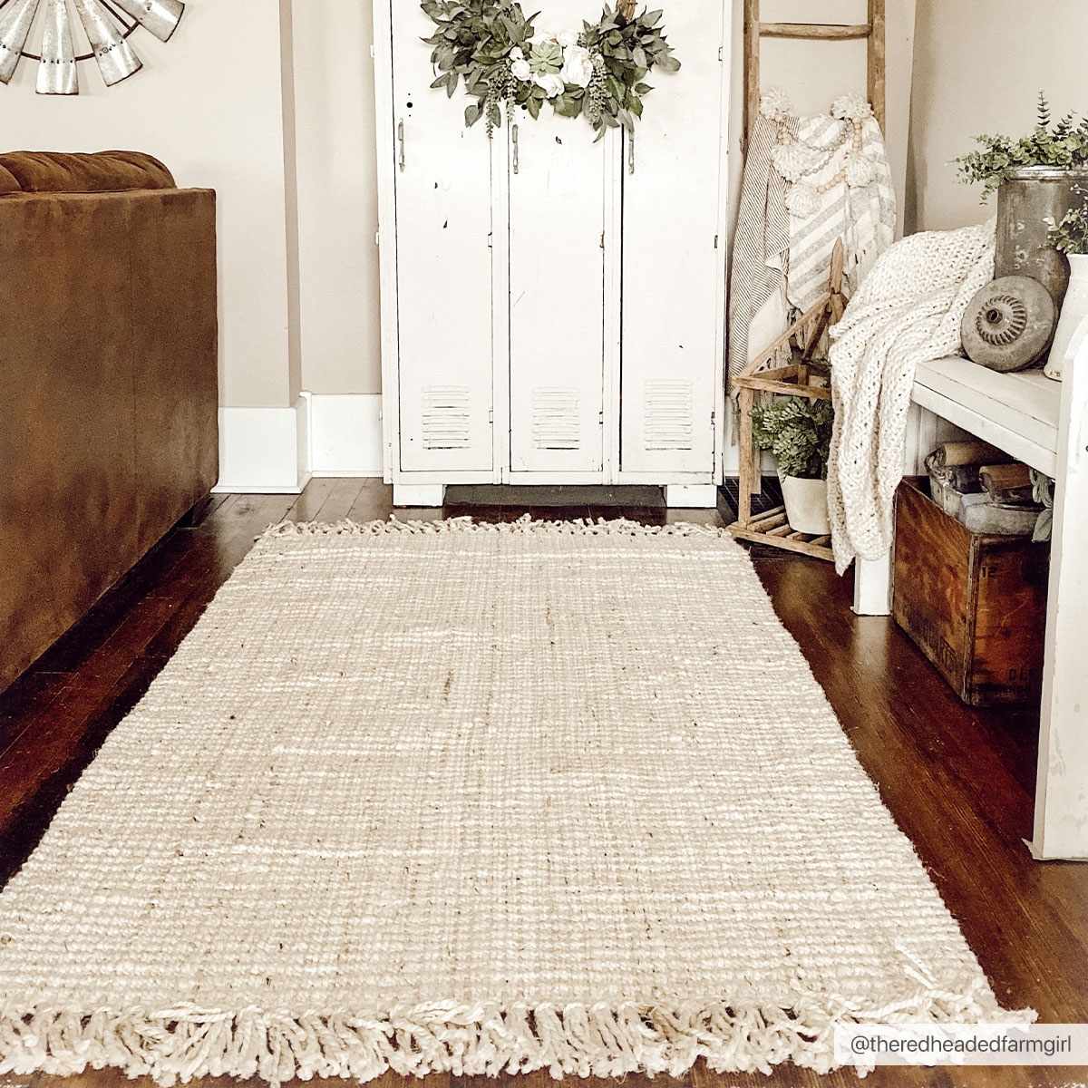 Bleached Jute Area Rug - Eco-Friendly Stylish Home Decor