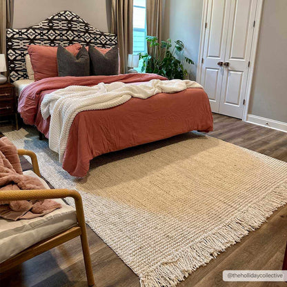 Bleached Jute Area Rug - Eco-Friendly Stylish Home Decor