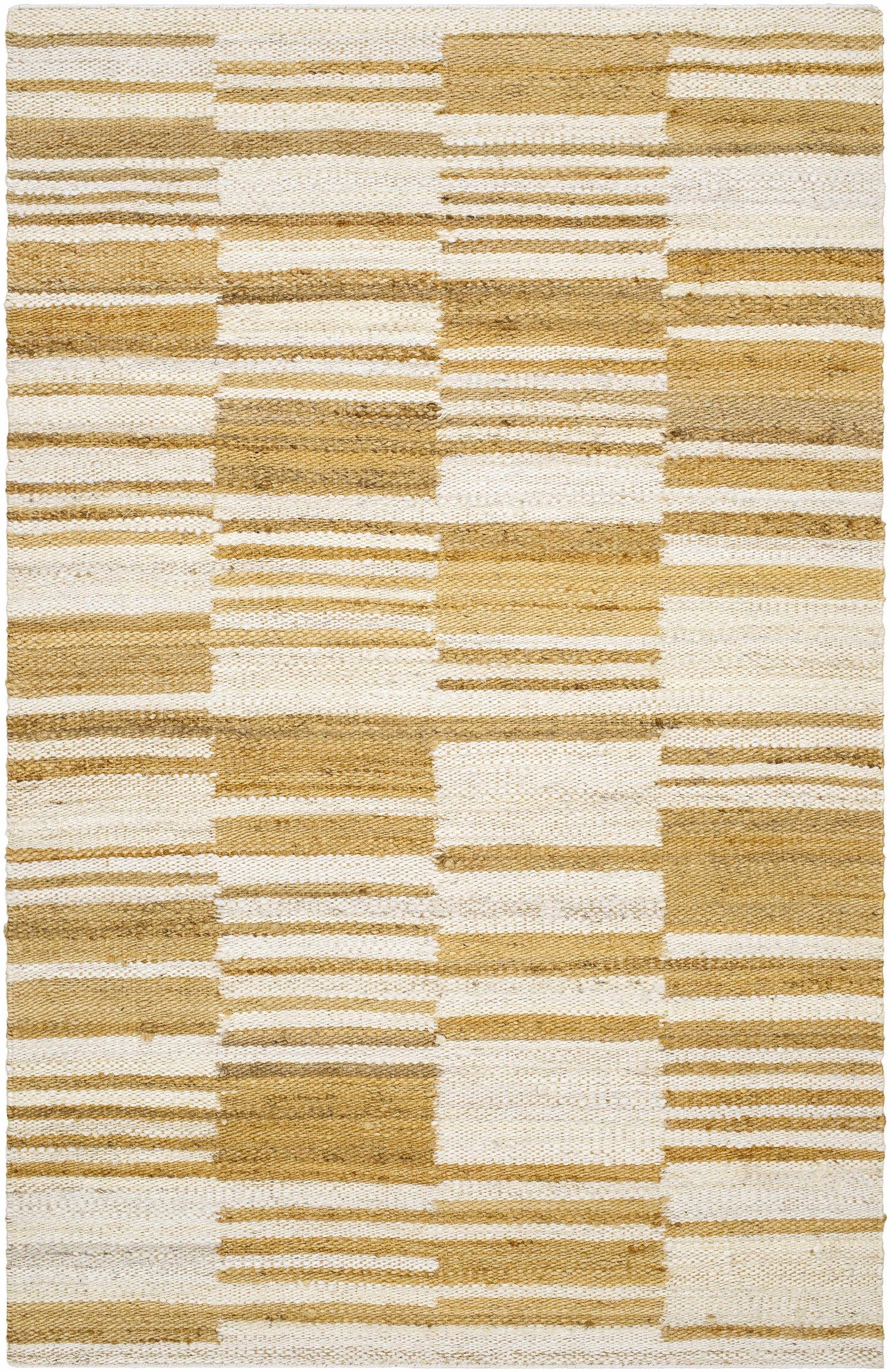 Thyra Jute Rug - Natural Fiber Area Rug with Stripes for Modern Homes
