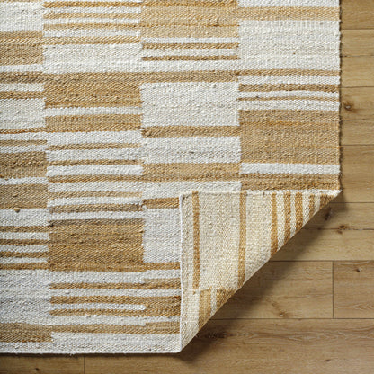 Thyra Jute Rug - Natural Fiber Area Rug with Stripes for Modern Homes