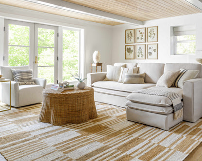 Thyra Jute Rug - Natural Fiber Area Rug with Stripes for Modern Homes