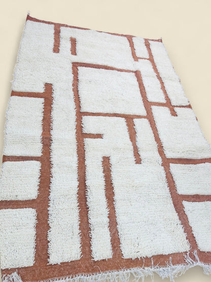 Tafenzut Abstract Berber Rug – Handmade Moroccan Wool Decor
