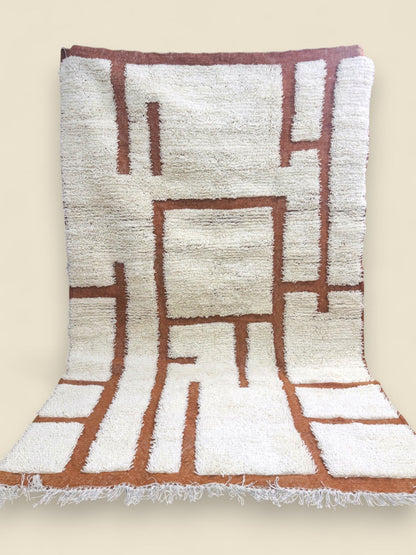 Tafenzut Abstract Berber Rug – Handmade Moroccan Wool Decor