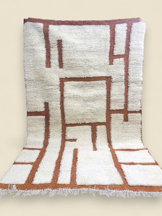 Tafenzut Abstract Berber Rug – Handmade Moroccan Wool Decor