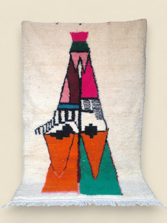 Tazghart Moroccan Rug- Handwoven Moroccan Wool Rug