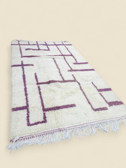 Tashelhit Berber Rug – Abstract Pattern Beni Ourain Style