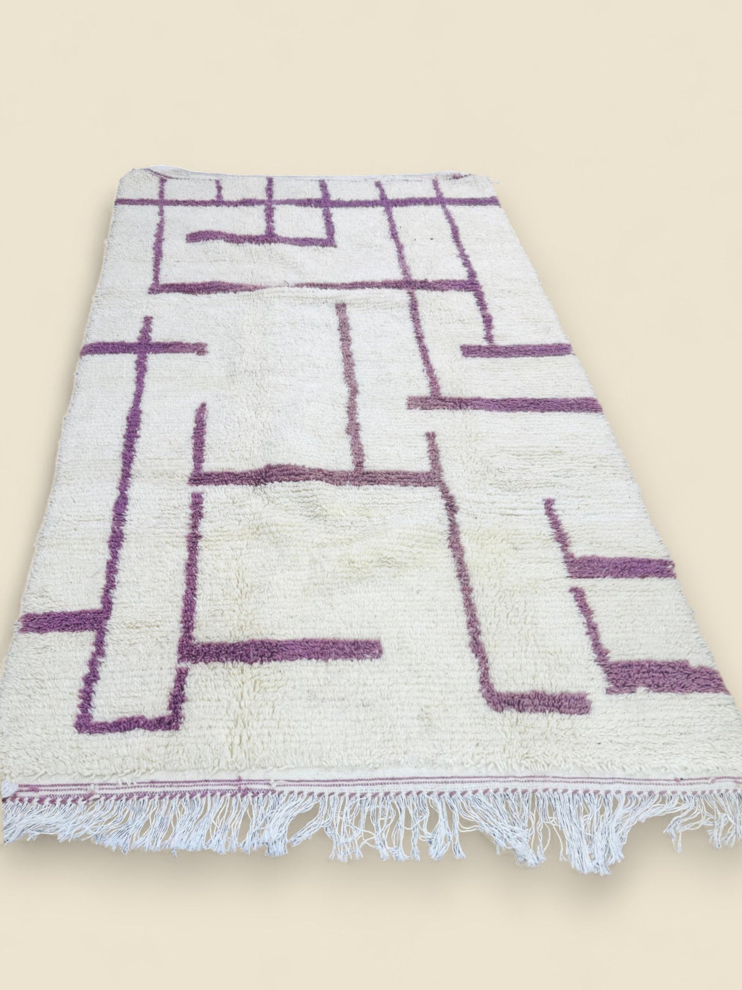 Tashelhit Berber Rug – Abstract Pattern Beni Ourain Style