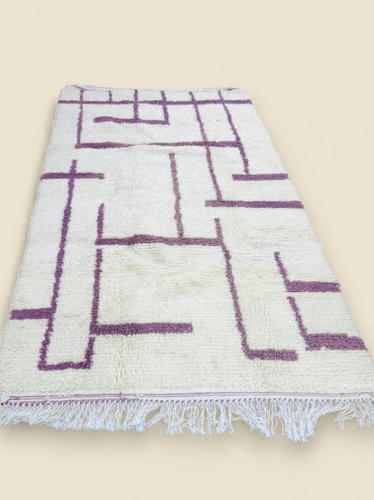 Tashelhit Berber Rug – Abstract Pattern Beni Ourain Style