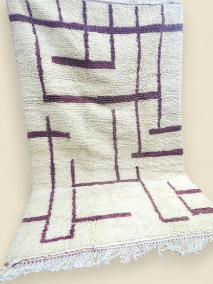 Tashelhit Berber Rug – Abstract Pattern Beni Ourain Style